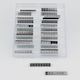 Set 280 Stück Präsentationsständer Mini 0,6cm Silber Schwarze Buchstaben