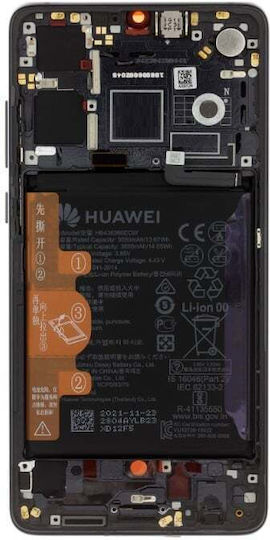 Huawei P30 LCD Дисплей + Сензорен Модул + Преден Капак Черен Service Pack