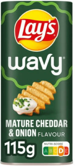 Lay's Wavy Зрял Чедър и Лук Чипс 115гр
