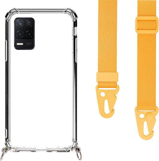 Husă Telefon Transparentă Cu Curea Mustard Yellow Realme 8 5G