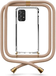 Θήκη Κινητού Διάφανη Κορδόνι Beige Galaxy A52