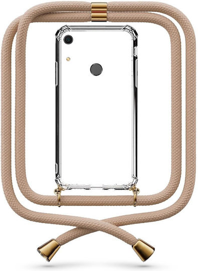 Калъф за мобилен телефон Прозрачен Каишка Бежов Huawei Y6s