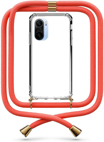 Transparente Handyhülle mit Nackenriemen Coral für Xiaomi Mi 11i