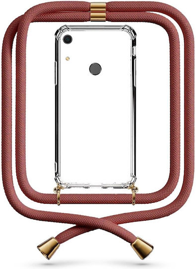 Husă Telefon Transparentă Curea Maro Huawei Y6s