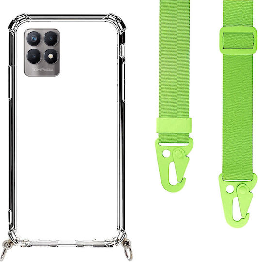Θήκη Κινητού Διάφανη Ιμάντα Lime Green Realme 8i