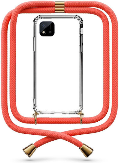 Transparente Handyhülle mit Nackenriemen Coral für Realme C11 2021