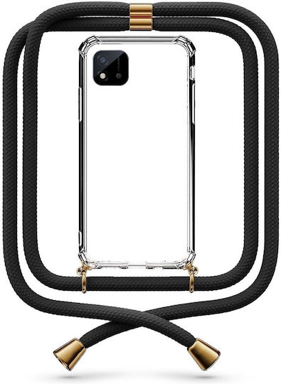 Mobile Phone Case Transparent Black Neck Strap Realme C11 2021