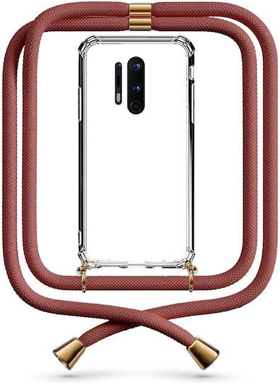 Θήκη Κινητού Διάφανη Κορδόνι Brown Oneplus 8 Pro