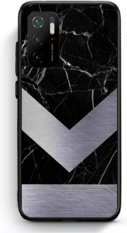 Xiaomi Poco M3 Pro Marble Arrow Down Black Glossy Case
