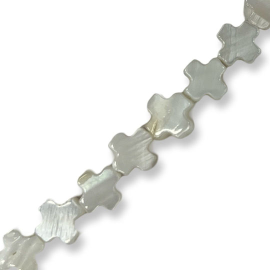 White Filigree Cross 8*8 Mm 50 Pieces