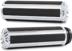 Arlen Ness Χειρολαβές Grips Μοτοσυκλέτας 10-gauge '14 '18 Indians Χρώμιο Comfort Grips Chrome