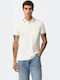 Short Sleeve Polo Shirt Beige