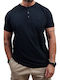 Short Sleeve Navy Blue Blouse