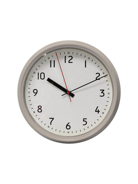 Ankor Wall Clock Plastic Gray