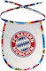 Koupakoupa Fc Bayern Munich Waterproof Baby Bib Made of 100% Cotton with Lace Band Colored