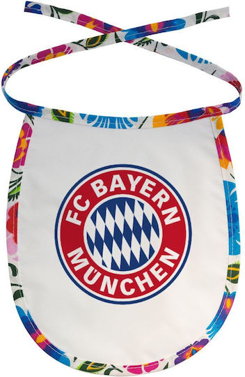 Koupakoupa Fc Bayern Munich Waterproof Baby Bib Made of 100% Cotton with Lace Band Colored