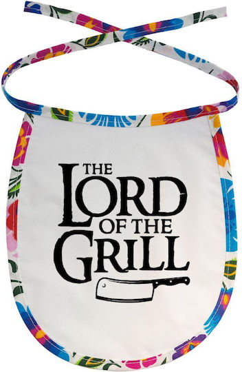 Koupakoupa The Lord Of The Grill Waterproof Baby Bib Made Of 100% Cotton With Lace Band Colored