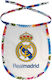 Koupakoupa Real Madrid Cf Αδιάβροχη Σαλιάρα από 100% Βαμβάκι με Κορδόνι Χρωματιστή