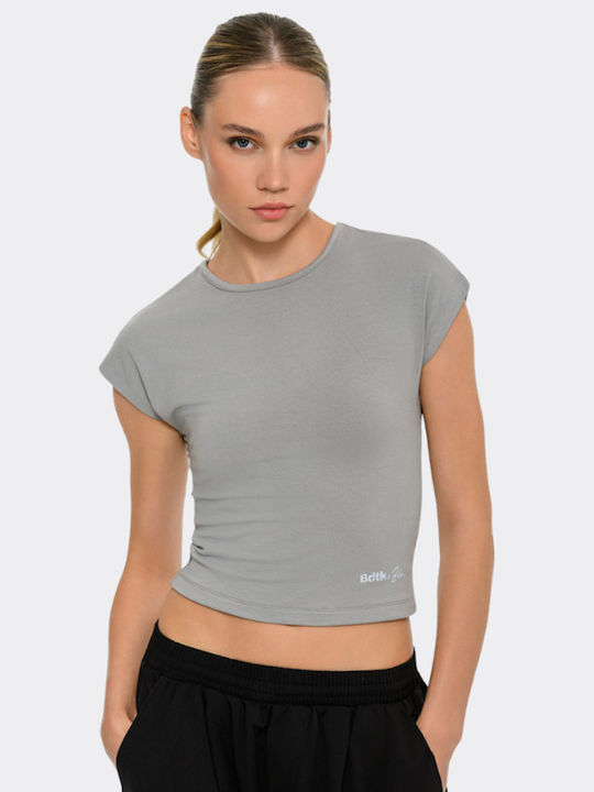 BodyTalk Γυναικείο Αθλητικό Crop Top Κοντομάνικ...