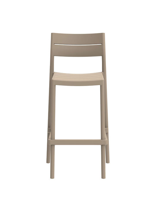 Σκαμπό Μπαρ από Πολυπροπυλένιο Taupe 51x50x106εκ.
