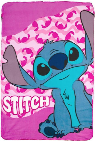 Disney Κουβέρτα Fleece Stitch Pink 140x100εκ.