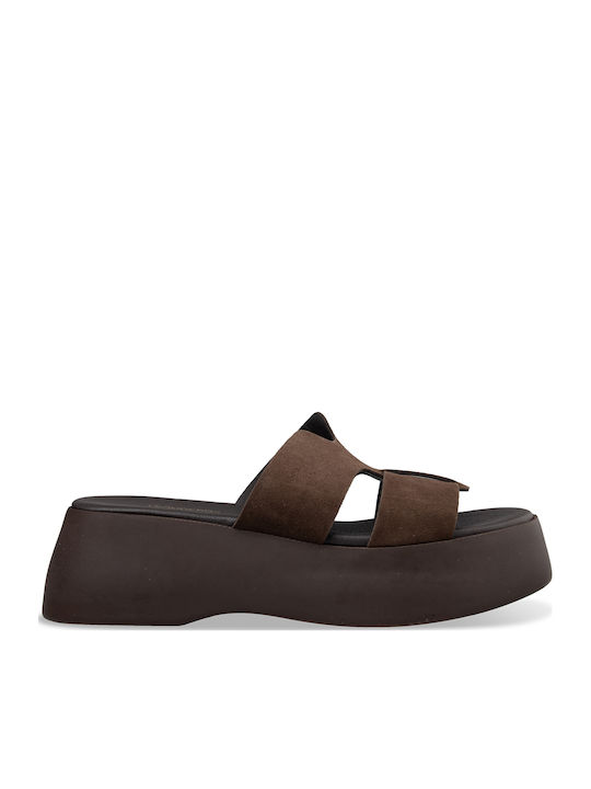 Women's Flat Sandals Flatforms Brown