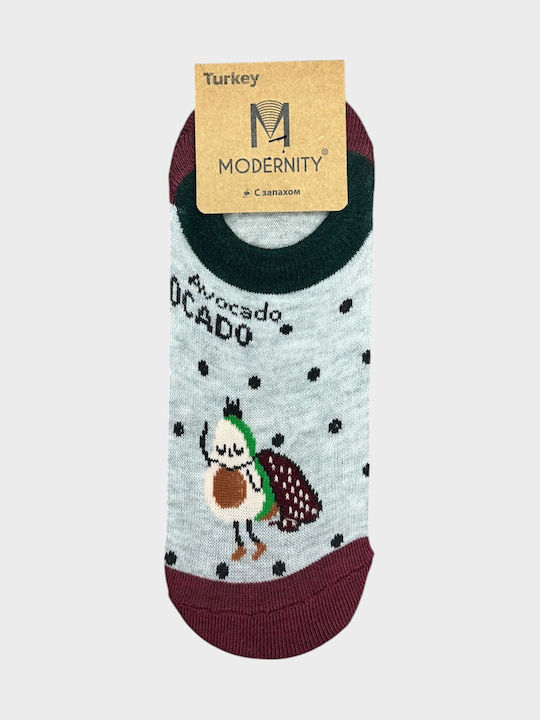 Modernity Women's Gray Patterned Socks