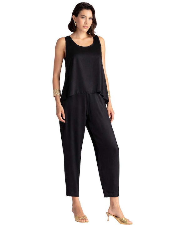 Moutaki Women's Satin Trousers Black Moutaki Women's Satin Trousers Black