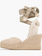 Summer Women's Platform Espadrilles Style Beige