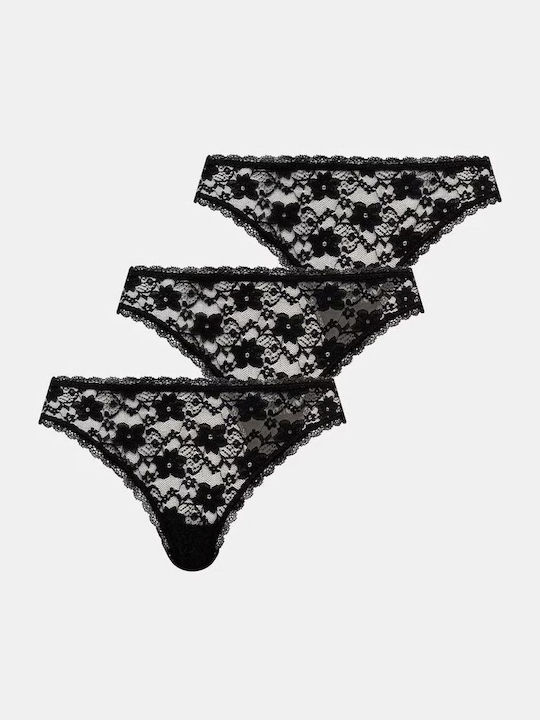 Guess Women's Brazil 3Pack With Lace Black