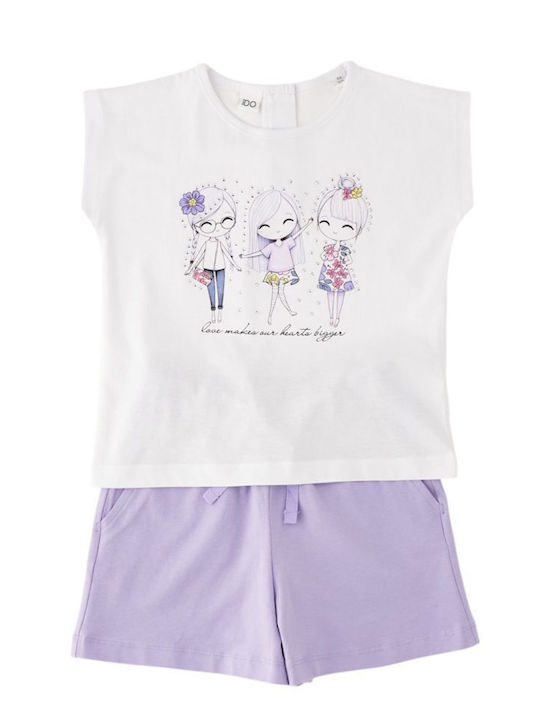 Kids Set with Shorts Summer 2 Pieces Purple