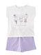 Kids Set with Shorts Summer 2 Pieces Purple