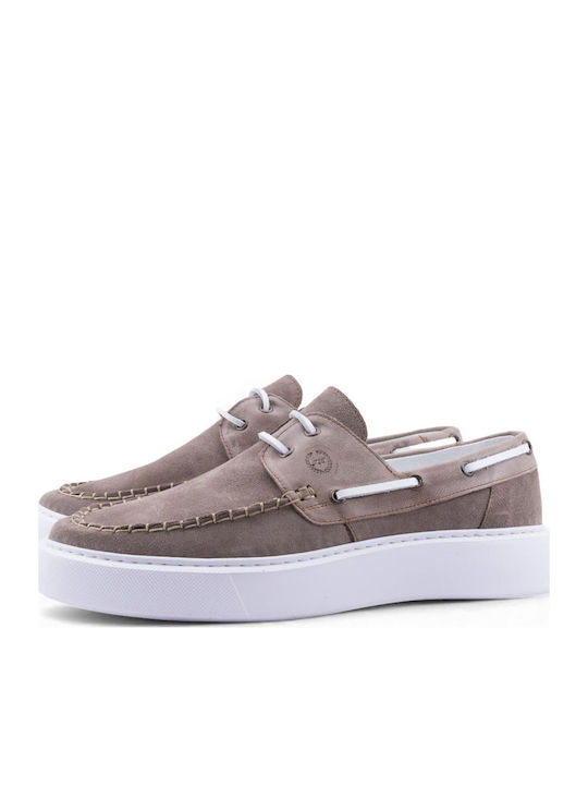 Northway Ανδρικά Boat Shoes σε Καφέ Χρώμα