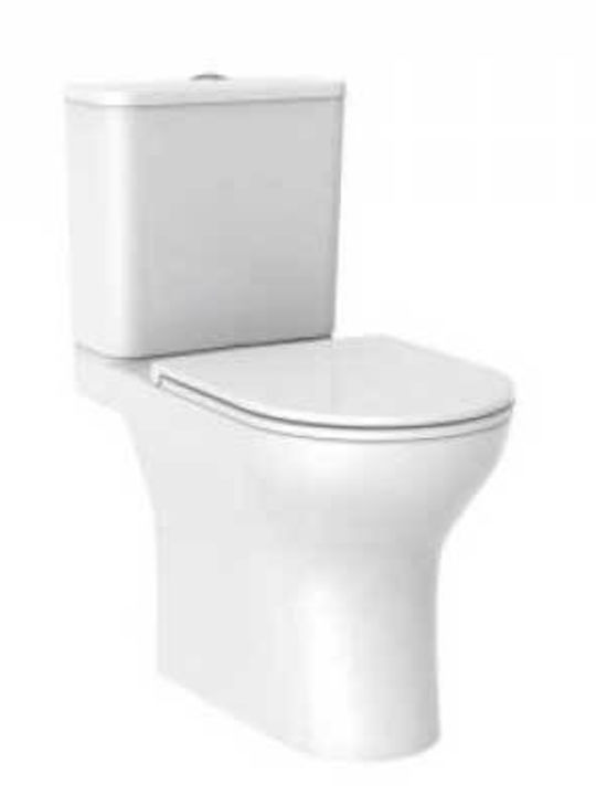 Huida Stehende Toilette mit Spülung Slim Deckel Sanftes Schließen Weiße Huida Stehende Toilette mit Spülung Slim Deckel Sanftes Schließen Weiße