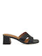 Mules With Heel In Black Colour