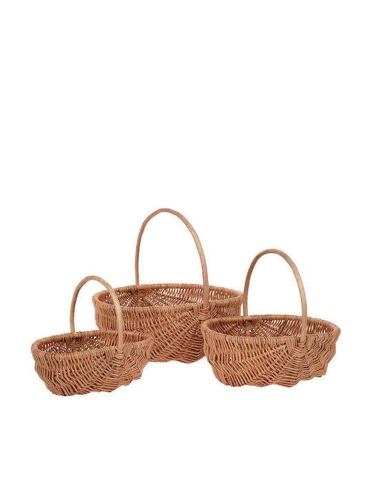 Iliadis Set of 3 Wicker Decorative Baskets with...