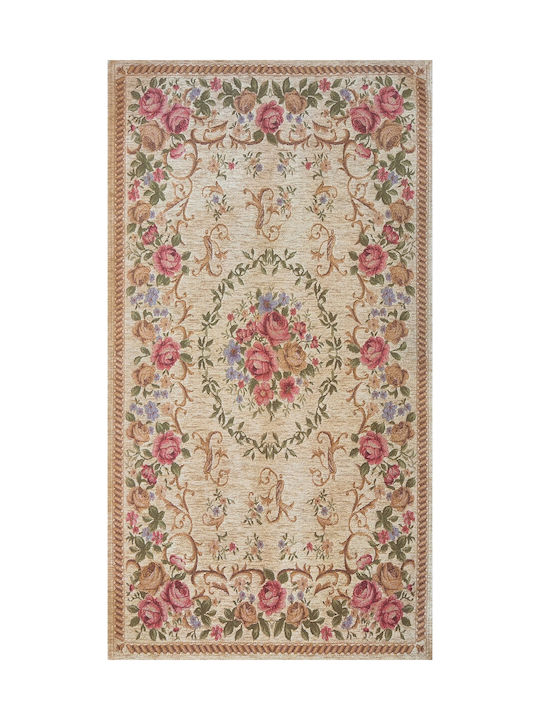 Klonaras Aubusson 308 Rectangular Living Room Rug Aubusson 75x140cm