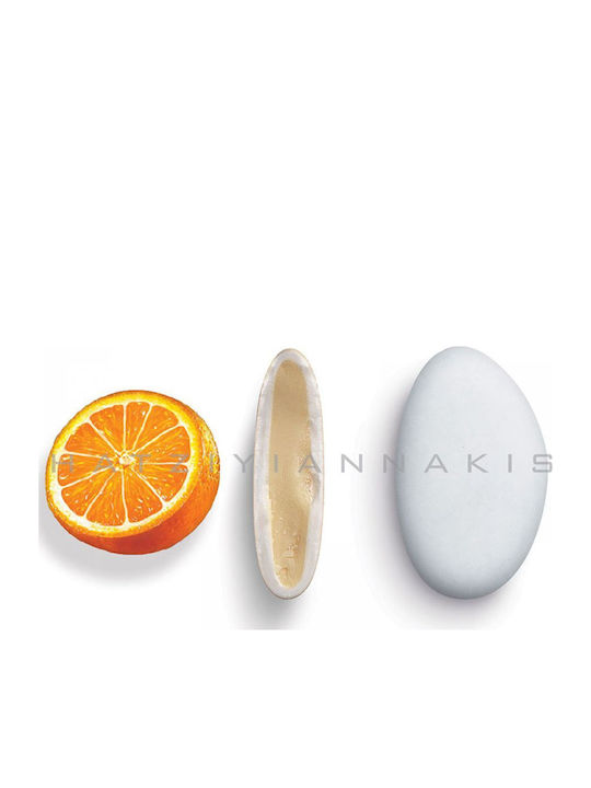 Iliadis Sugared Almonds in Standard Shape with Orange Flavour Orange 1000gr