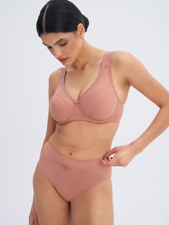 Sutien Minimizor Roz cu Armătură