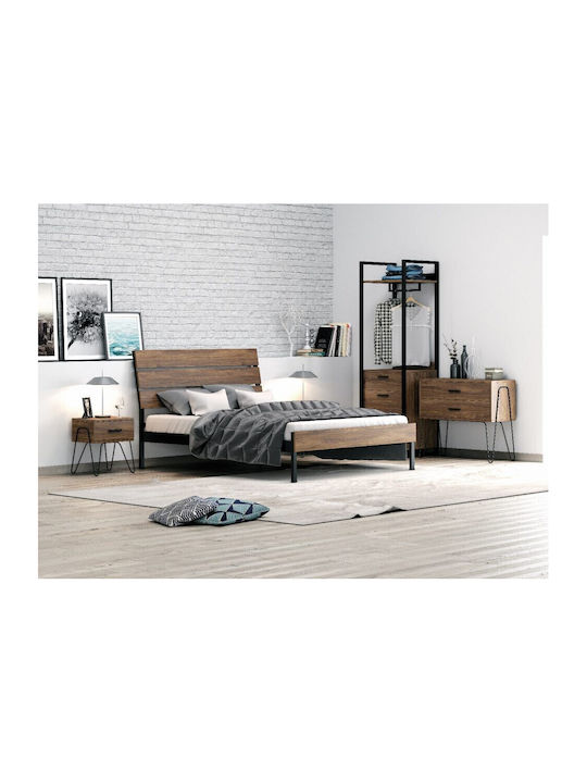 Lydia Bedroom Set Wood-Metal 160x200cm 5 Pieces