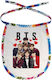 Koupakoupa Bts Hearts Waterproof Baby Bib Made of 100% Cotton with Lace Band Colored
