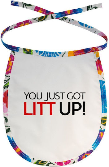 Koupakoupa Suits You Just Got Litt Up Waterproof Baby Bib Made of 100% Cotton with Lace Band Colored