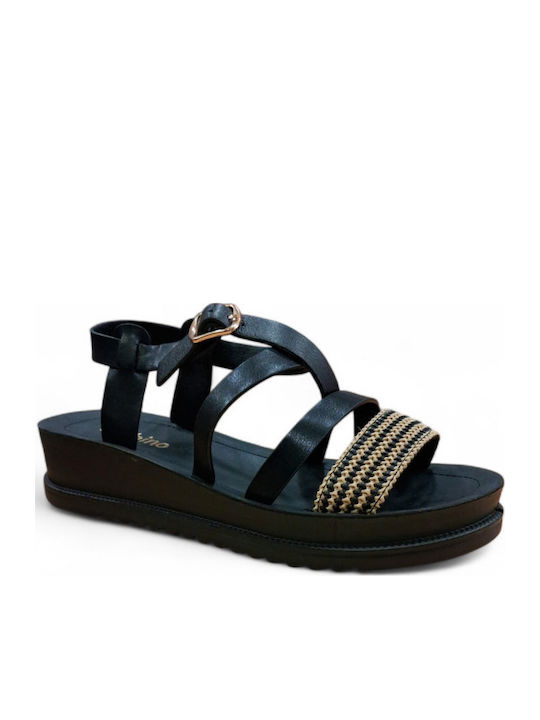 Γυναικεία Σανδάλια Flatforms Μαύρα