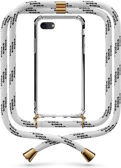 Mobile Phone Case Transparent Cord White Grey Black iPhone SE 2020