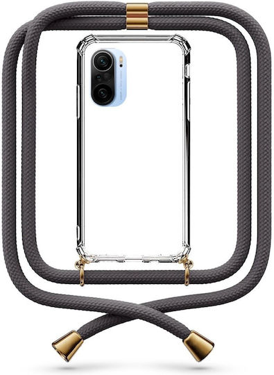 Θήκη Κινητού Διάφανη Κορδόνι Dark Grey Xiaomi Mi 11i