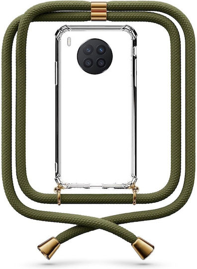 Husă Telefon Transparentă Cu Șnur Khaki Huawei Nova 8i