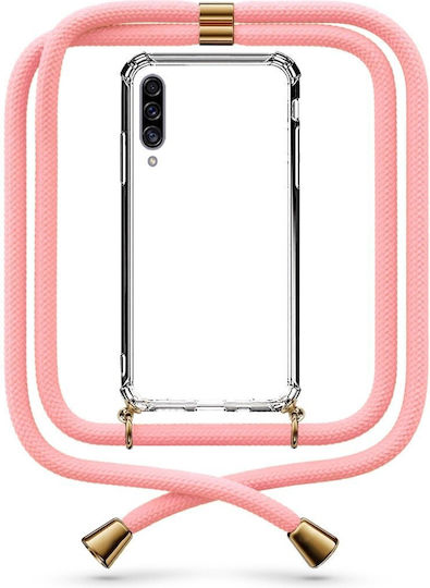 Transparente Handyhülle mit Salmon-Kordel für Galaxy A30s