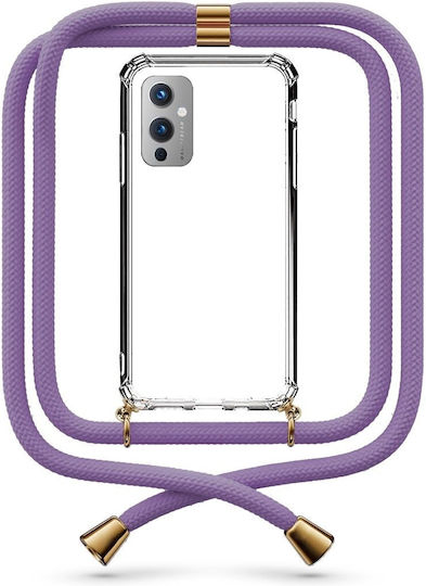 Θήκη Κινητού Διάφανη Κορδόνι Lilac Oneplus 9
