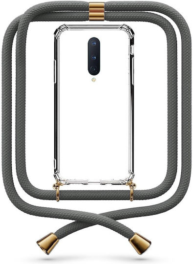 Θήκη Κινητού Διάφανη Κορδόνι Grey Oneplus 8