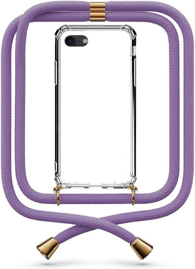 Θήκη Κινητού Διάφανη Κορδόνι Lilac Iphone Se 2020